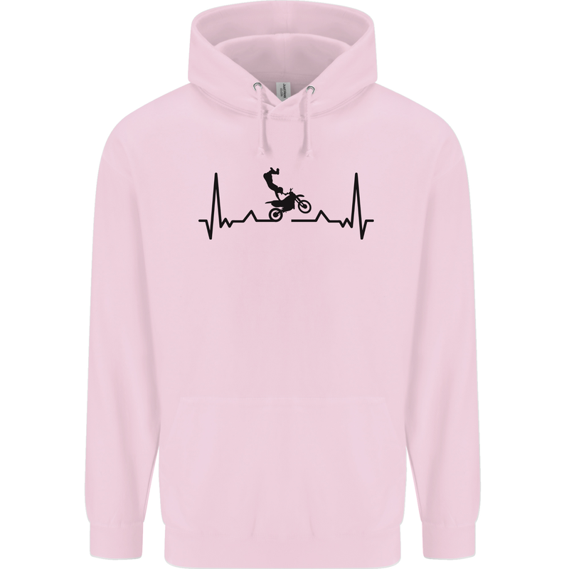 Motocross ECG MotoX Dirt Bike Mens 80% Cotton Hoodie Light Pink