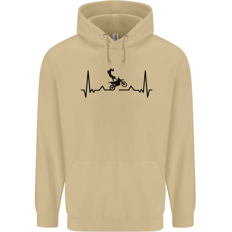Motocross ECG MotoX Dirt Bike Mens 80% Cotton Hoodie Sand