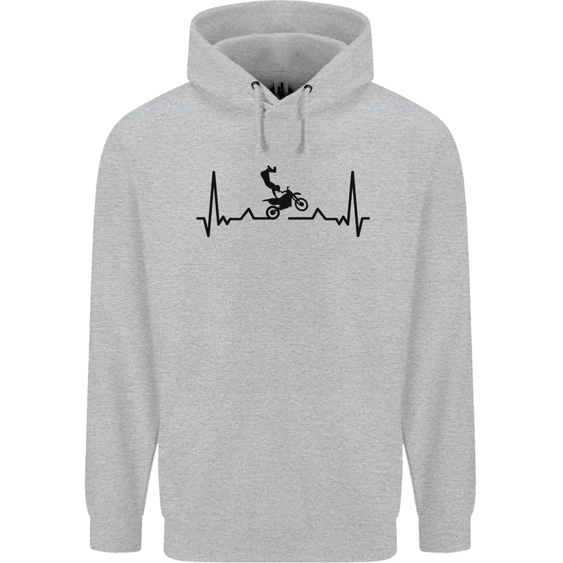 Motocross ECG MotoX Dirt Bike Mens 80% Cotton Hoodie Sports Grey