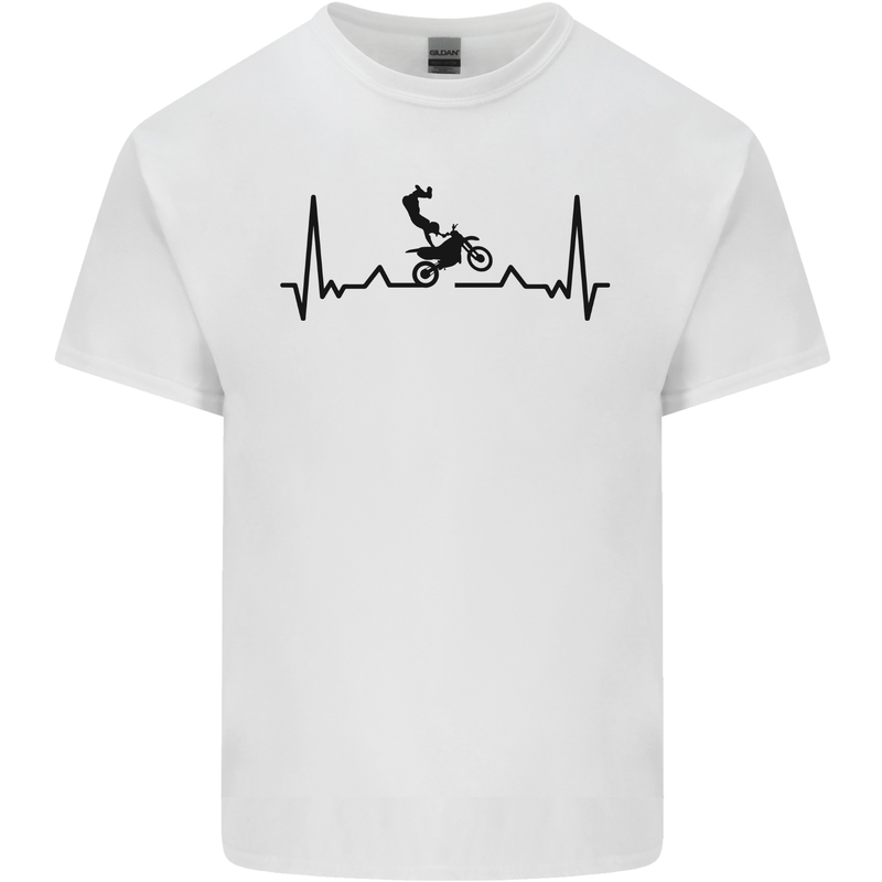 Motocross ECG MotoX Dirt Bike Mens Cotton T-Shirt Tee Top White