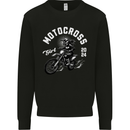 Motocross Girl Motocross MotoX Dirt Bike Female Kids Sweatshirt Jumper Black
