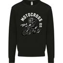 Motocross Girl Motocross MotoX Dirt Bike Female Mens Sweatshirt Jumper Black