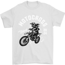 Motocross Girl Motocross MotoX Dirt Bike Female Mens T-Shirt 100% Cotton White
