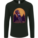 Motocross Santa Claus Christmas MotoX Dirt Bike Mens Long Sleeve T-Shirt Black