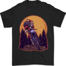 Motocross Santa Claus Christmas MotoX Dirt Bike Mens T-Shirt 100% Cotton Black