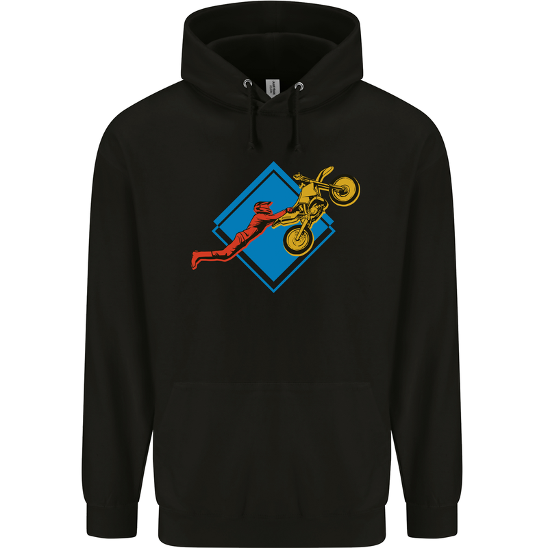 Motocross Stunt Dirt Bike MotoX Childrens Kids Hoodie Black