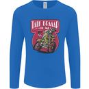 Motocross Talk Braaap MotoX Dirt Bike Motorcycle Mens Long Sleeve T-Shirt Royal Blue