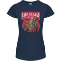 Motocross Talk Braaap MotoX Dirt Bike Motorcycle Womens Petite Cut T-Shirt Navy Blue
