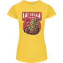 Motocross Talk Braaap MotoX Dirt Bike Motorcycle Womens Petite Cut T-Shirt Yellow