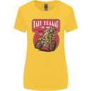 Motocross Talk Braaap MotoX Dirt Bike Motorcycle Womens Wider Cut T-Shirt Yellow