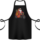 Motorbike & Sidecar Christmas Santa Xmas Biker Cotton Apron 100% Organic Black