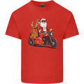 Motorbike & Sidecar Christmas Santa Xmas Biker Mens Cotton T-Shirt Tee Top Red
