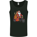 Motorbike & Sidecar Christmas Santa Xmas Biker Mens Vest Tank Top Black