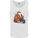 Motorbike & Sidecar Christmas Santa Xmas Biker Mens Vest Tank Top White