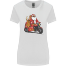 Motorbike & Sidecar Christmas Santa Xmas Biker Womens Wider Cut T-Shirt White