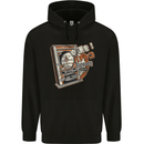 Motorcycle Engine Skull Biker Motorbike Childrens Kids Hoodie Black