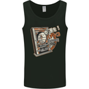Motorcycle Engine Skull Biker Motorbike Mens Vest Tank Top Black