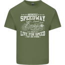 Motorcycle Speedway Motorcycle Biker Motorbike Mens Cotton T-Shirt Tee Top Military Green