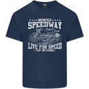 Motorcycle Speedway Motorcycle Biker Motorbike Mens Cotton T-Shirt Tee Top Navy Blue