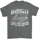 Motorcycle Speedway Motorcycle Biker Motorbike Mens T-Shirt 100% Cotton Charcoal