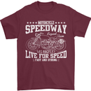 Motorcycle Speedway Motorcycle Biker Motorbike Mens T-Shirt 100% Cotton Maroon