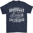 Motorcycle Speedway Motorcycle Biker Motorbike Mens T-Shirt 100% Cotton Navy Blue