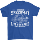 Motorcycle Speedway Motorcycle Biker Motorbike Mens T-Shirt 100% Cotton Royal Blue