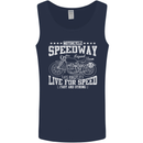 Motorcycle Speedway Motorcycle Biker Motorbike Mens Vest Tank Top Navy Blue