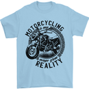 Motorcycling Motorbike Motorcycle Biker Mens T-Shirt 100% Cotton Light Blue