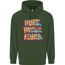 Motorhome Live What You Love RV Caravan Childrens Kids Hoodie Forest Green