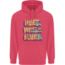 Motorhome Live What You Love RV Caravan Childrens Kids Hoodie Heliconia