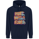 Motorhome Live What You Love RV Caravan Childrens Kids Hoodie Navy Blue