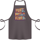 Motorhome Live What You Love RV Caravan Cotton Apron 100% Organic Dark Grey