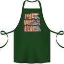 Motorhome Live What You Love RV Caravan Cotton Apron 100% Organic Forest Green