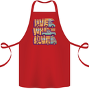 Motorhome Live What You Love RV Caravan Cotton Apron 100% Organic Red