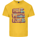 Motorhome Live What You Love RV Caravan Kids T-Shirt Childrens Yellow
