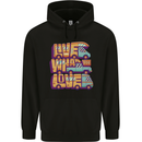 Motorhome Live What You Love RV Caravan Mens 80% Cotton Hoodie Black