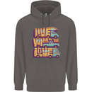 Motorhome Live What You Love RV Caravan Mens 80% Cotton Hoodie Charcoal