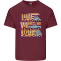 Motorhome Live What You Love RV Caravan Mens Cotton T-Shirt Tee Top Maroon