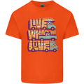 Motorhome Live What You Love RV Caravan Mens Cotton T-Shirt Tee Top Orange