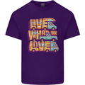 Motorhome Live What You Love RV Caravan Mens Cotton T-Shirt Tee Top Purple