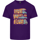 Motorhome Live What You Love RV Caravan Mens Cotton T-Shirt Tee Top Purple