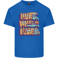 Motorhome Live What You Love RV Caravan Mens Cotton T-Shirt Tee Top Royal Blue