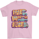 Motorhome Live What You Love RV Caravan Mens T-Shirt 100% Cotton Light Pink