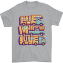 Motorhome Live What You Love RV Caravan Mens T-Shirt 100% Cotton Sports Grey