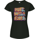 Motorhome Live What You Love RV Caravan Womens Petite Cut T-Shirt Black