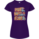 Motorhome Live What You Love RV Caravan Womens Petite Cut T-Shirt Purple