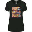 Motorhome Live What You Love RV Caravan Womens Wider Cut T-Shirt Black