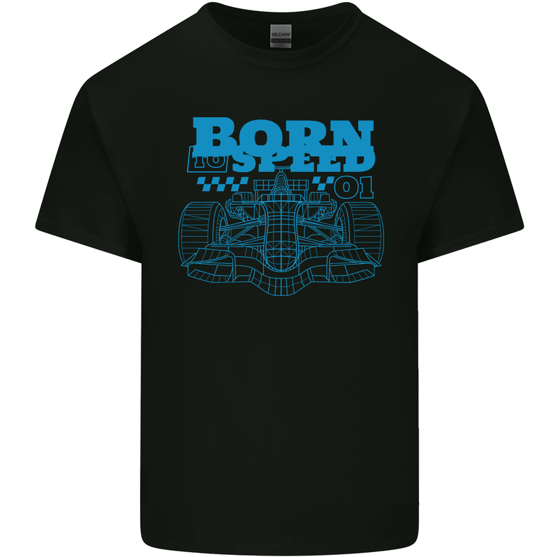 Motorsport Born to Speed Formula Racing Car Kids T-Shirt Childrens Black