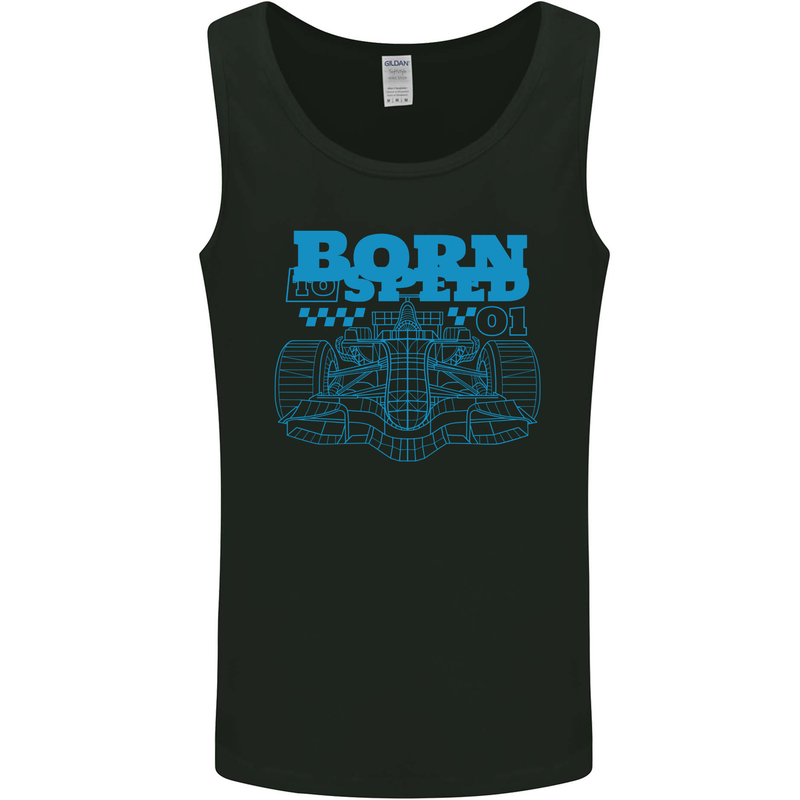Motorsport Born to Speed Formula Racing Car Mens Vest Tank Top Black